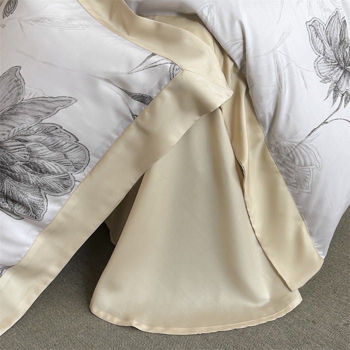 91家纺网 家纺一手货源 找家纺 蓝米卡夫 2026夏季新款50S天丝数码印花夏被夏凉被空调被四件套 澜晚-灰