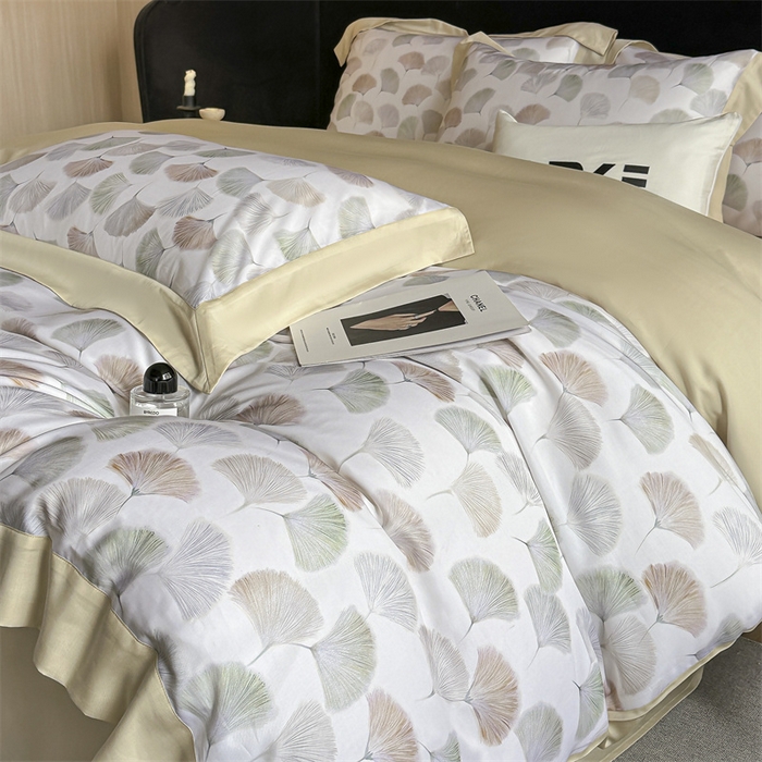 蓝米卡夫 2026夏季新款50S天丝数码印花夏被夏凉被空调被四件套 林间秘信-粉