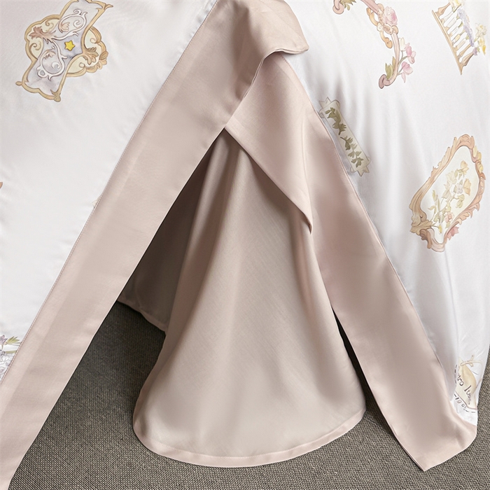 91家纺网 家纺一手货源 找家纺 蓝米卡夫 2026夏季新款50S天丝数码印花夏被夏凉被空调被四件套 洛丽塔-粉