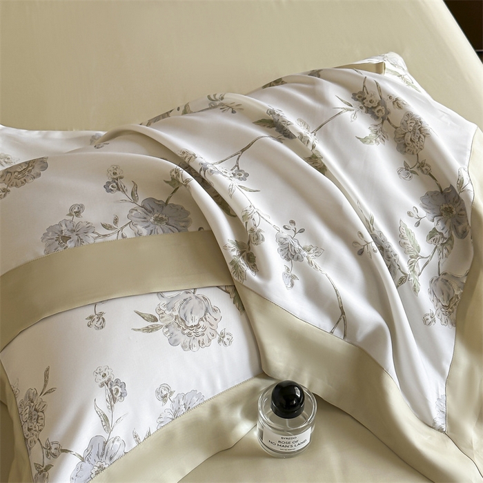 91家纺网 家纺一手货源 找家纺 蓝米卡夫 2026夏季新款50S天丝数码印花夏被夏凉被空调被四件套 曼妮-紫