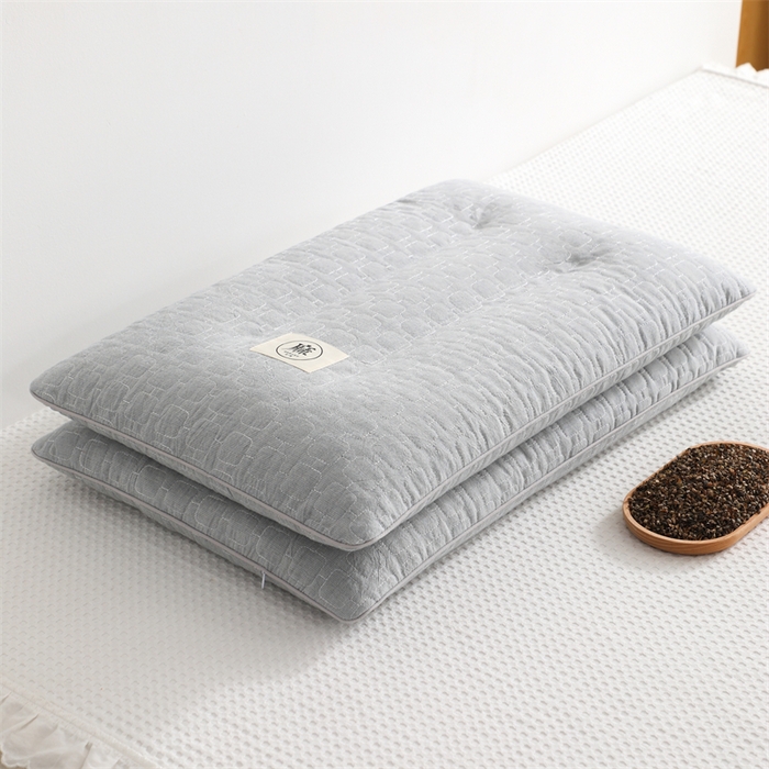 91家纺网 家纺一手货源 找家纺 （总）仁宇枕业 2026新款新品简约款棉麻全荞麦枕头枕芯