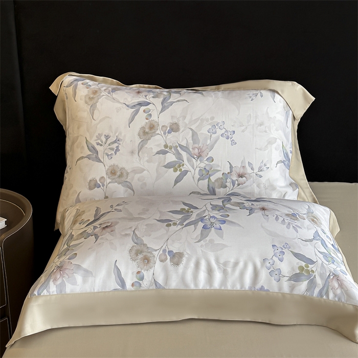 91家纺网 家纺一手货源 找家纺 蓝米卡夫 2026夏季新款50S天丝数码印花夏被夏凉被空调被四件套 蔓悦-兰