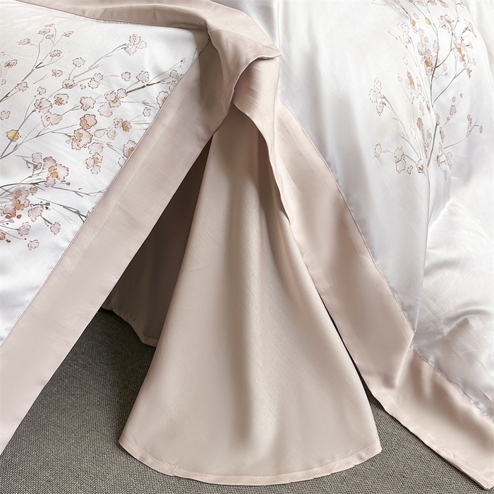 91家纺网 家纺一手货源 找家纺 蓝米卡夫 2026夏季新款50S天丝数码印花夏被夏凉被空调被四件套 堂影寻-粉