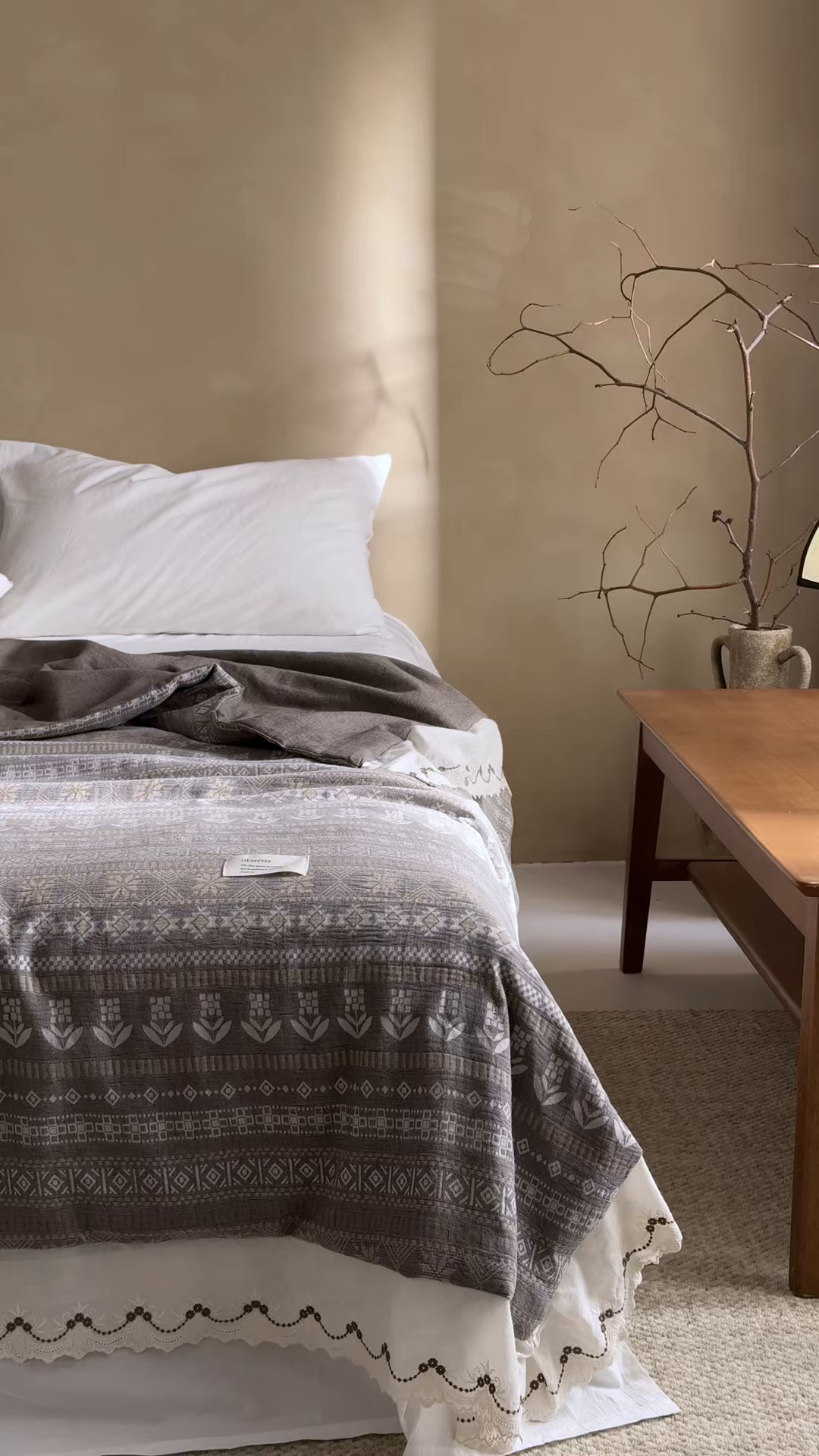 91家纺网 家纺一手货源 找家纺 大彩家居 2026新款全棉提花棉麻夏被夏凉被空调被 远山归音