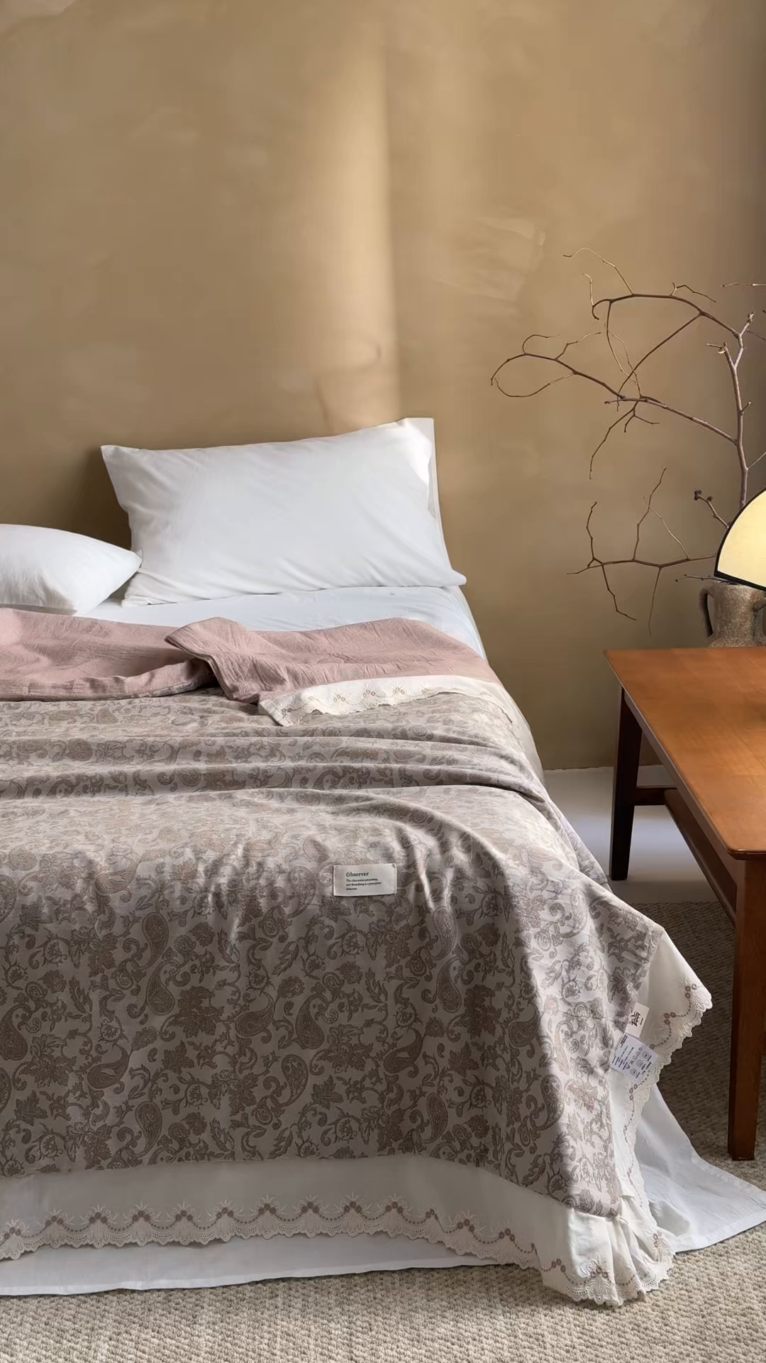 91家纺网 家纺一手货源 找家纺 大彩家居 2026新款全棉提花棉麻夏被夏凉被空调被 流沙印记