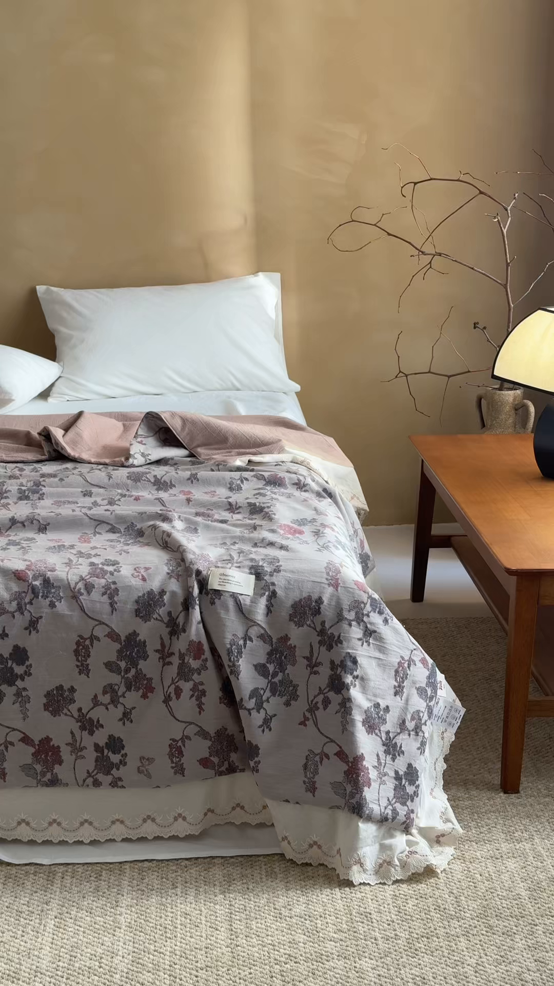 91家纺网 家纺一手货源 找家纺 大彩家居 2026新款全棉提花棉麻夏被夏凉被空调被 暮色暗香