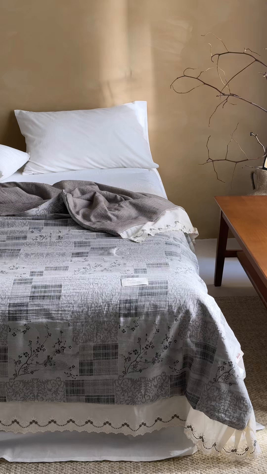 91家纺网 家纺一手货源 找家纺 大彩家居 2026新款全棉提花棉麻夏被夏凉被空调被 筑梦格