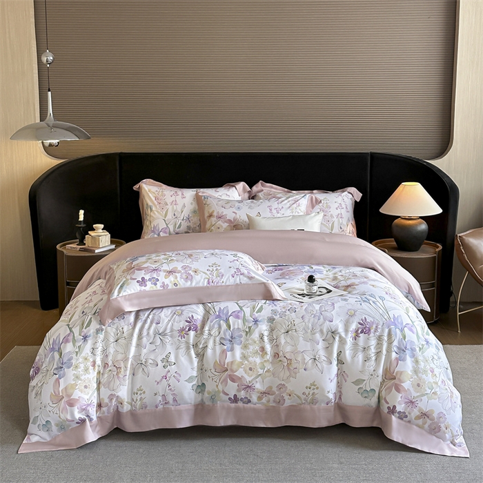 91家纺网 家纺一手货源 找家纺 蓝米卡夫 2026夏季新款50S天丝数码印花夏被夏凉被空调被四件套 晓梦-米