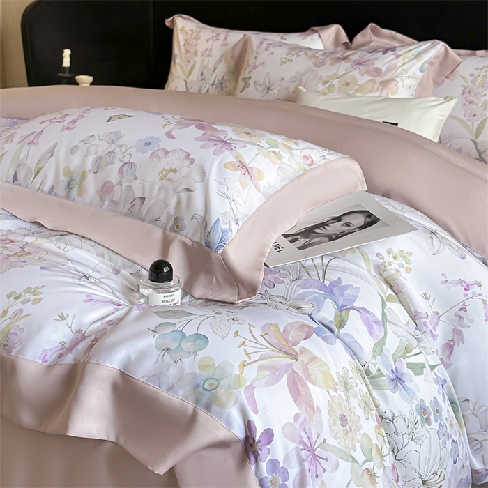 91家纺网 家纺一手货源 找家纺 蓝米卡夫 2026夏季新款50S天丝数码印花夏被夏凉被空调被四件套 晓梦-米