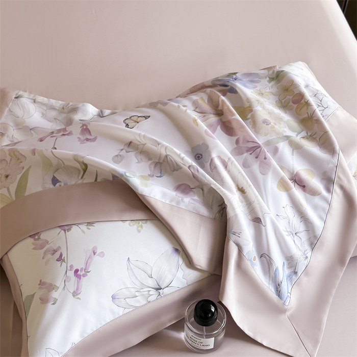 91家纺网 家纺一手货源 找家纺 蓝米卡夫 2026夏季新款50S天丝数码印花夏被夏凉被空调被四件套 晓梦-米