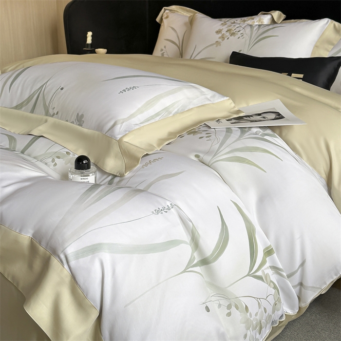 蓝米卡夫 2026夏季新款50S天丝数码印花夏被夏凉被空调被四件套 寻春色