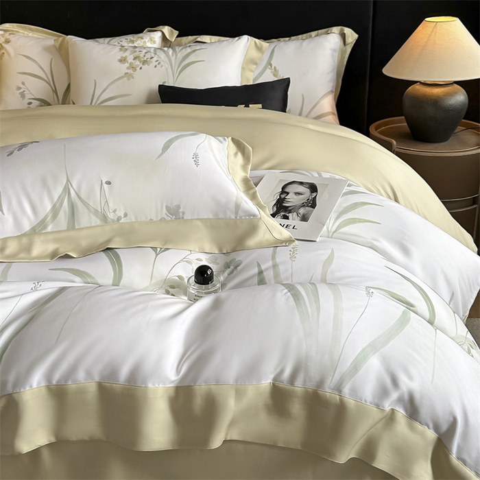 91家纺网 家纺一手货源 找家纺 蓝米卡夫 2026夏季新款50S天丝数码印花夏被夏凉被空调被四件套 寻春色