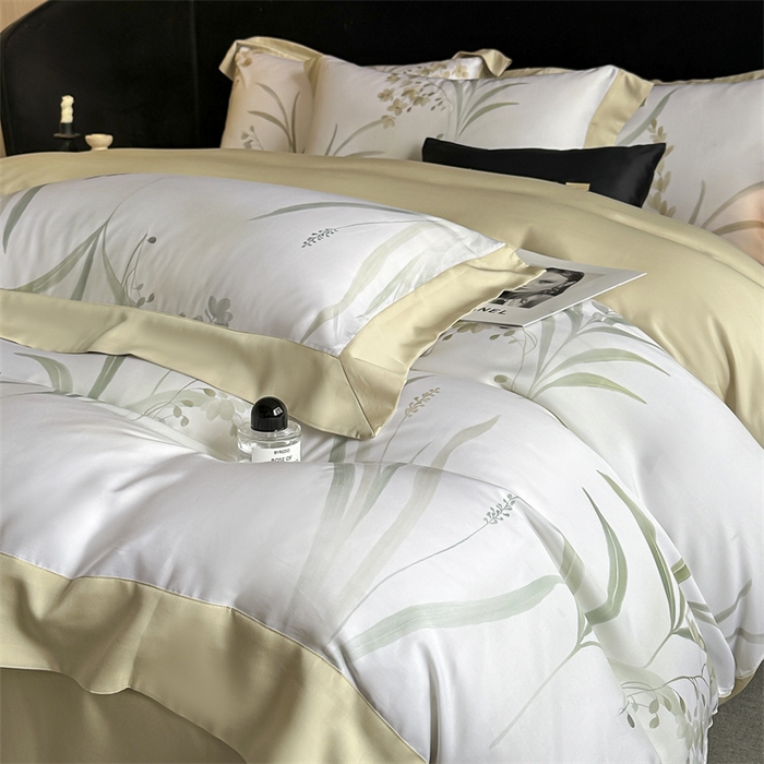 91家纺网 家纺一手货源 找家纺 蓝米卡夫 2026夏季新款50S天丝数码印花夏被夏凉被空调被四件套 寻春色