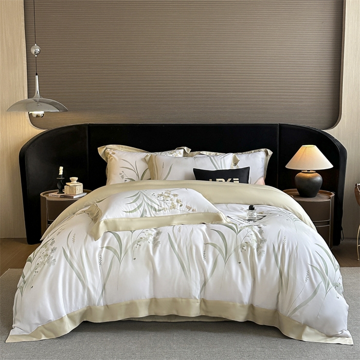 91家纺网 家纺一手货源 找家纺 蓝米卡夫 2026夏季新款50S天丝数码印花夏被夏凉被空调被四件套 寻春色