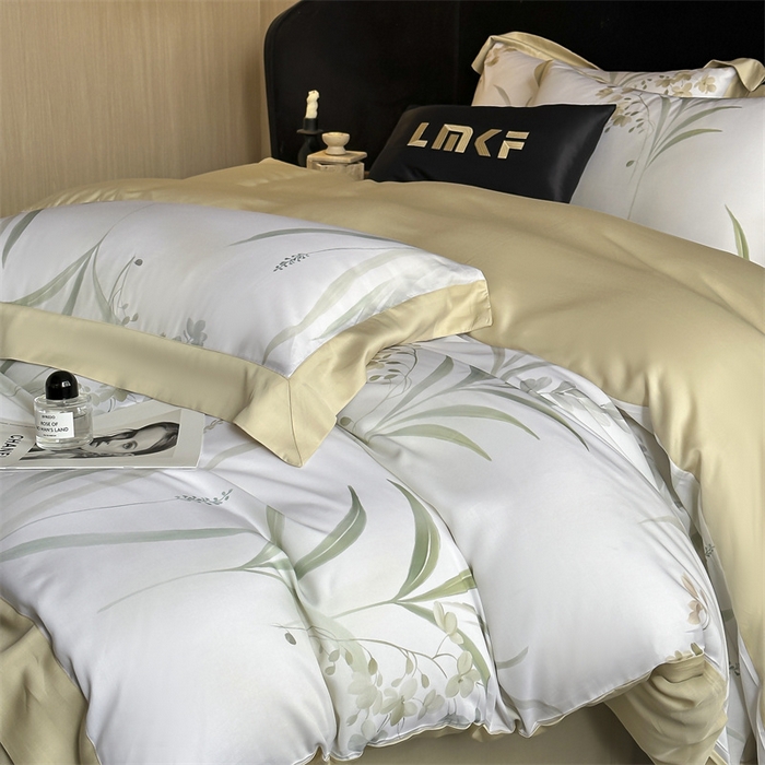 91家纺网 家纺一手货源 找家纺 蓝米卡夫 2026夏季新款50S天丝数码印花夏被夏凉被空调被四件套 寻春色