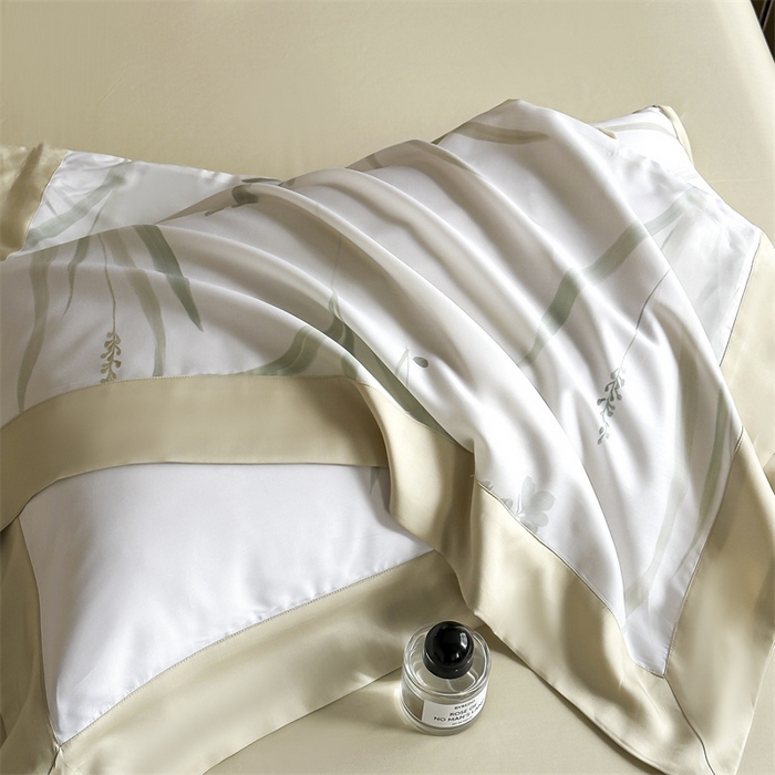 91家纺网 家纺一手货源 找家纺 蓝米卡夫 2026夏季新款50S天丝数码印花夏被夏凉被空调被四件套 寻春色