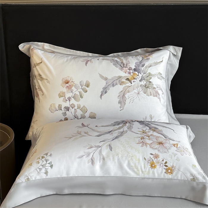 91家纺网 家纺一手货源 找家纺 蓝米卡夫 2026夏季新款50S天丝数码印花夏被夏凉被空调被四件套 烟花间-粉