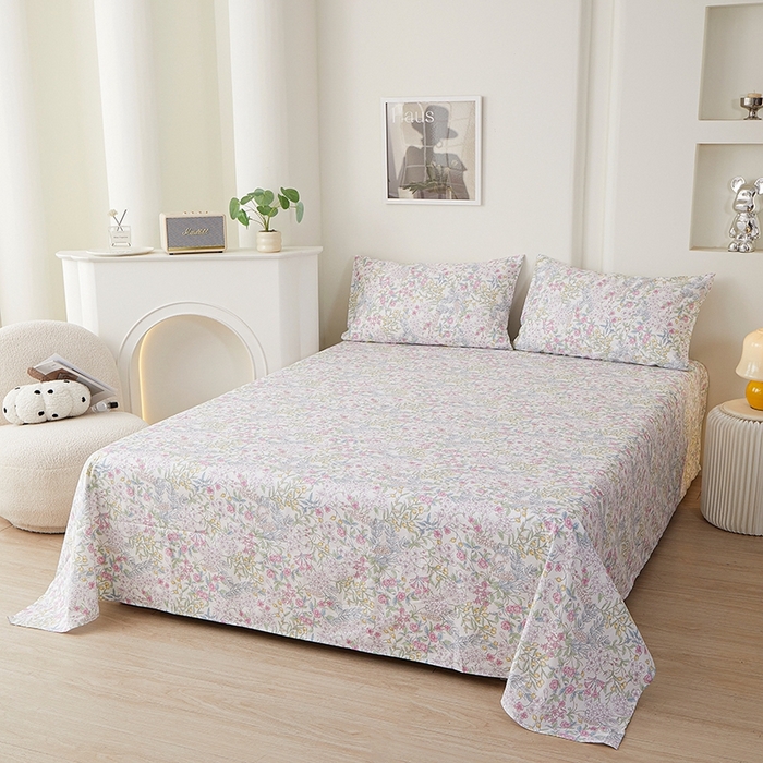 91家纺网 家纺一手货源 找家纺 （总）一米阳光 2026年春夏新款小清新全AA版全棉纯棉四件套