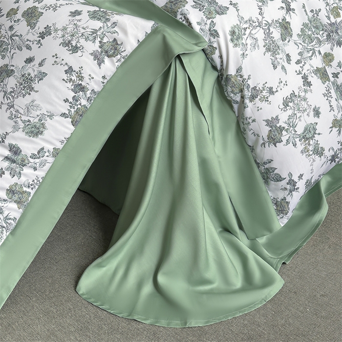 91家纺网 家纺一手货源 找家纺 蓝米卡夫 2026夏季新款50S天丝数码印花夏被夏凉被空调被四件套 玉鉴清秋