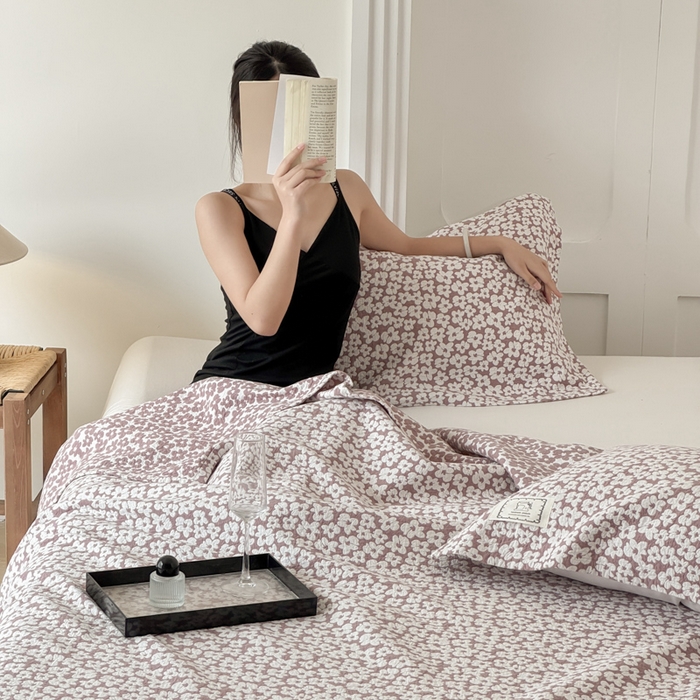 91家纺网 家纺一手货源 找家纺 （总）乐家毛巾被（工厂自产自销） 2026新款精梳安心棉色织提花床盖毛巾被两用