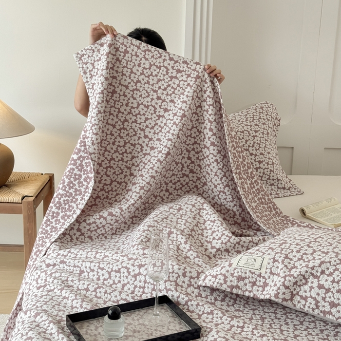 91家纺网 家纺一手货源 找家纺 （总）乐家毛巾被（工厂自产自销） 2026新款精梳安心棉色织提花床盖毛巾被两用