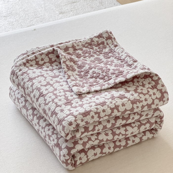 91家纺网 家纺一手货源 找家纺 （总）乐家毛巾被（工厂自产自销） 2026新款精梳安心棉色织提花床盖毛巾被两用