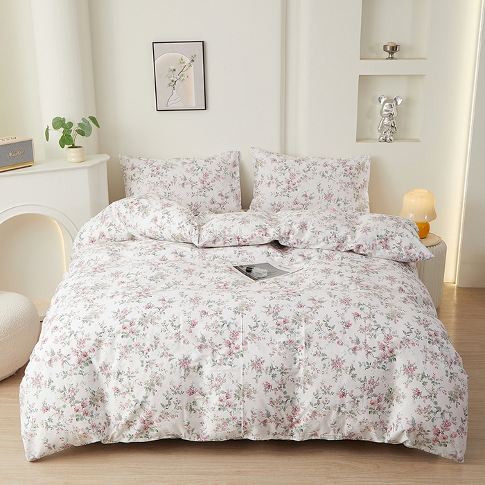 91家纺网 家纺一手货源 找家纺 （总）一米阳光 2026年春夏新款小清新全AA版全棉纯棉四件套