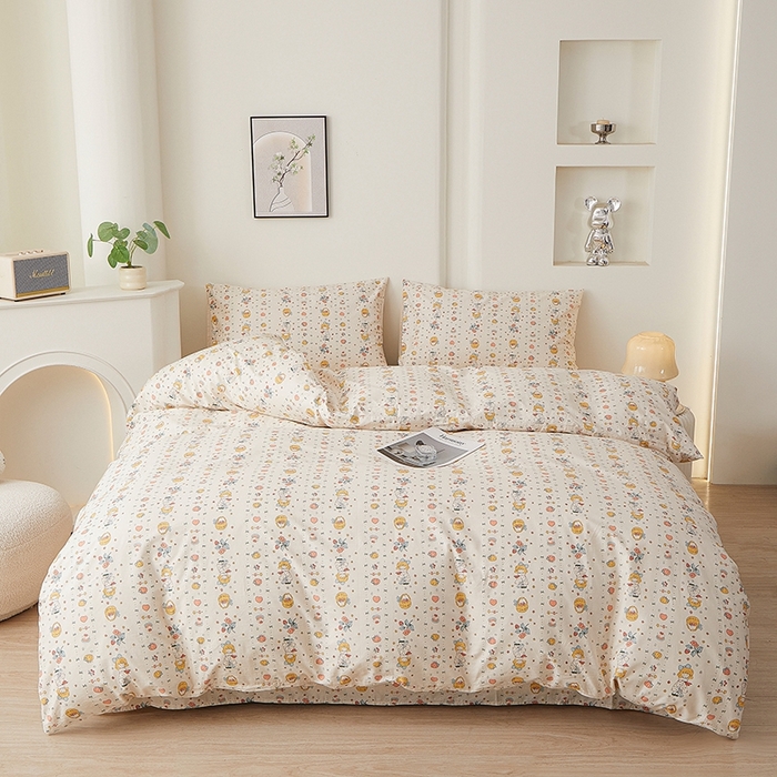 91家纺网 家纺一手货源 找家纺 （总）一米阳光 2026年春夏新款小清新全AA版全棉纯棉四件套