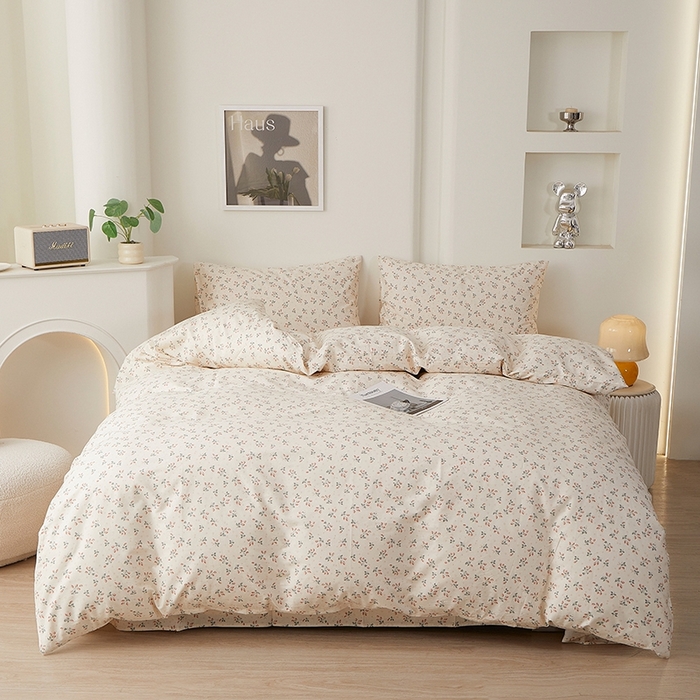 91家纺网 家纺一手货源 找家纺 （总）一米阳光 2026年春夏新款小清新全AA版全棉纯棉四件套