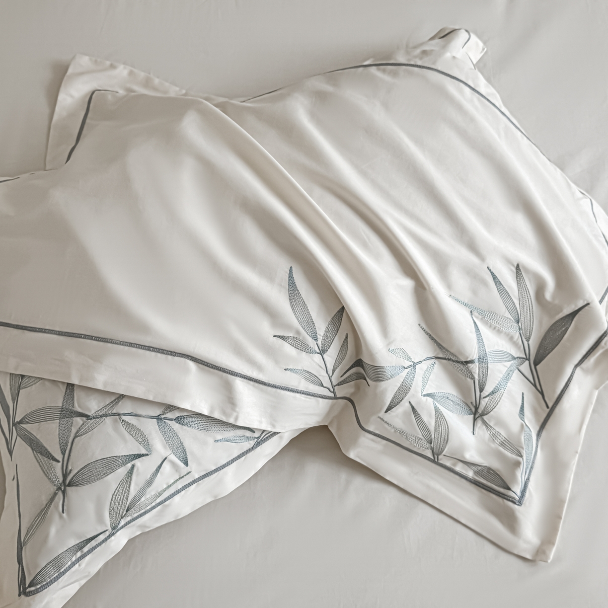 91家纺网 家纺一手货源 找家纺 湘雪家居 2026新款纯棉全棉长绒棉刺绣绣花高端礼盒四件套-竹韵系列 竹韵-高雅白