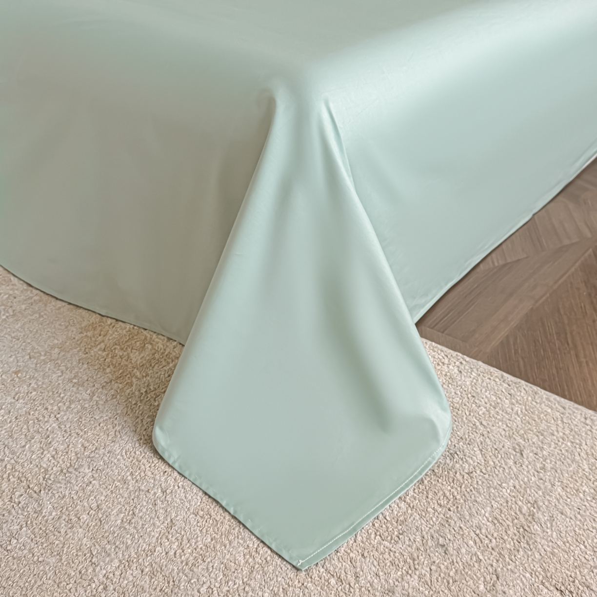 91家纺网 家纺一手货源 找家纺 湘雪家居 2026新款纯棉全棉长绒棉刺绣绣花高端礼盒四件套-竹韵系列 竹韵-绿