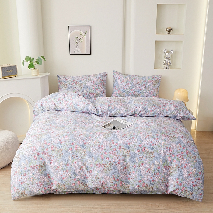 一米阳光 2026年春夏新款小清新全AA版全棉纯棉四件套 爱怜说---蓝