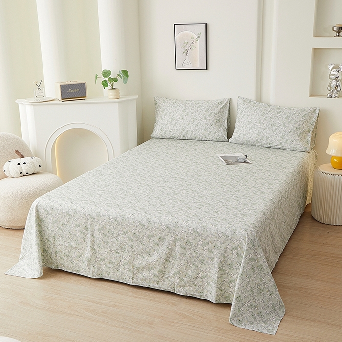 91家纺网 家纺一手货源 找家纺 一米阳光 2026年春夏新款小清新全AA版全棉纯棉四件套 朝花夕拾