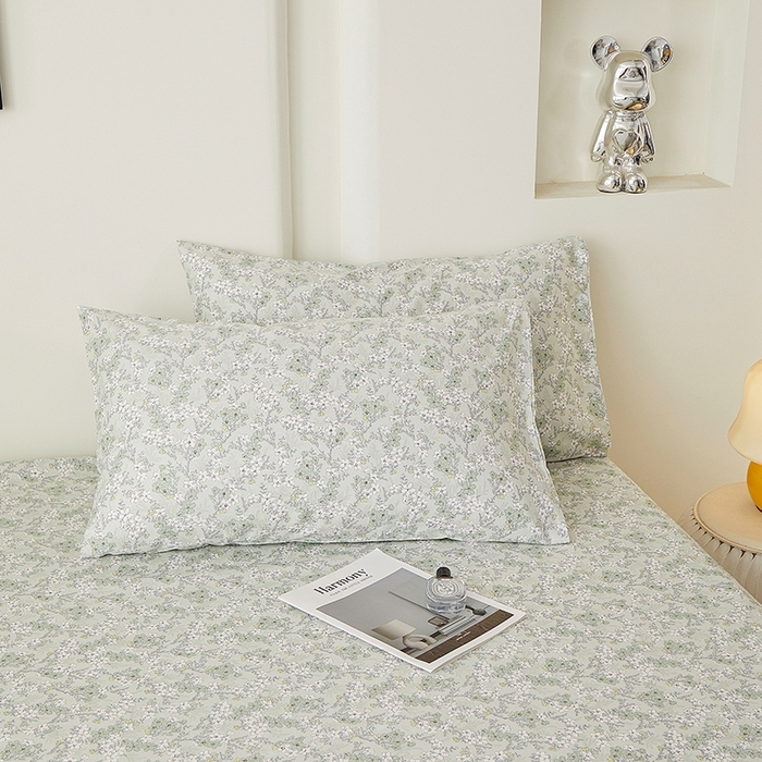 91家纺网 家纺一手货源 找家纺 一米阳光 2026年春夏新款小清新全AA版全棉纯棉四件套 朝花夕拾