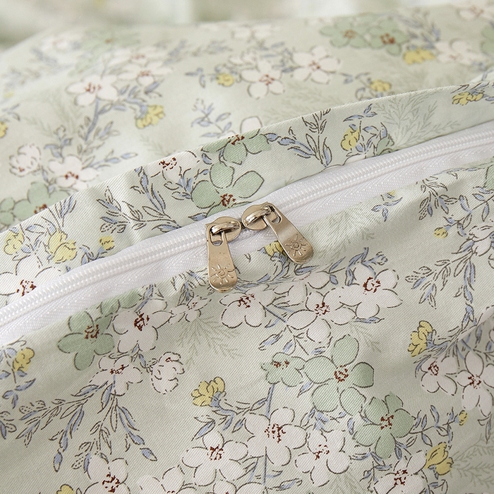 91家纺网 家纺一手货源 找家纺 一米阳光 2026年春夏新款小清新全AA版全棉纯棉四件套 朝花夕拾