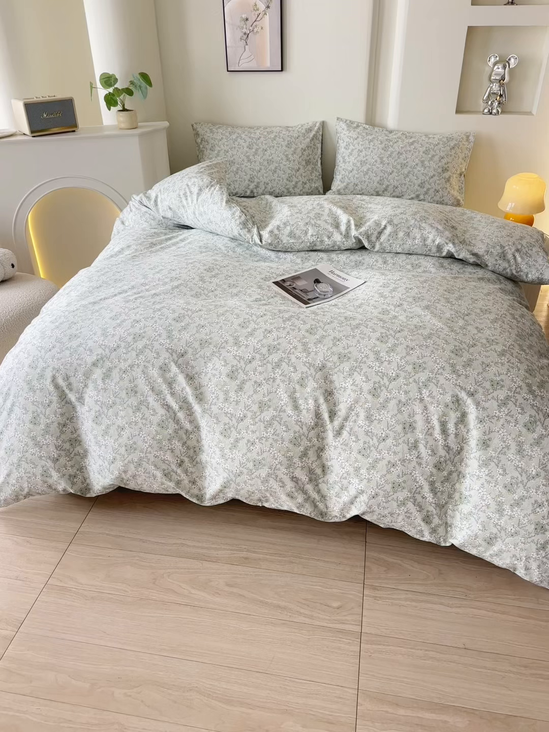 91家纺网 家纺一手货源 找家纺 一米阳光 2026年春夏新款小清新全AA版全棉纯棉四件套 朝花夕拾