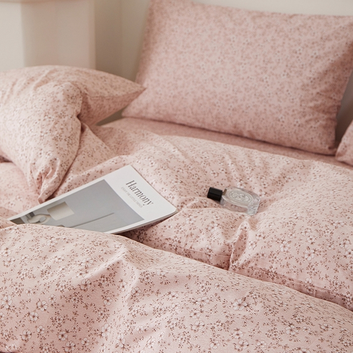 91家纺网 家纺一手货源 找家纺 一米阳光 2026年春夏新款小清新全AA版全棉纯棉四件套 典雅