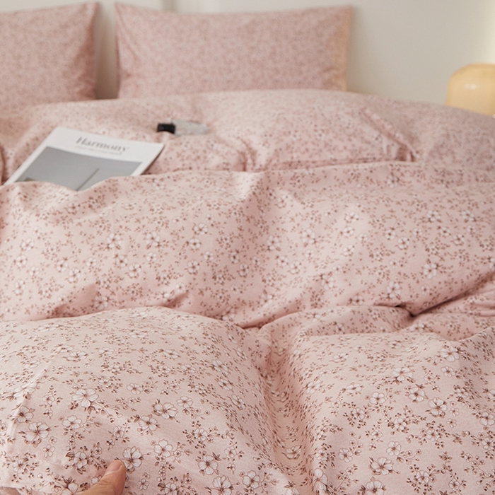 91家纺网 家纺一手货源 找家纺 一米阳光 2026年春夏新款小清新全AA版全棉纯棉四件套 典雅