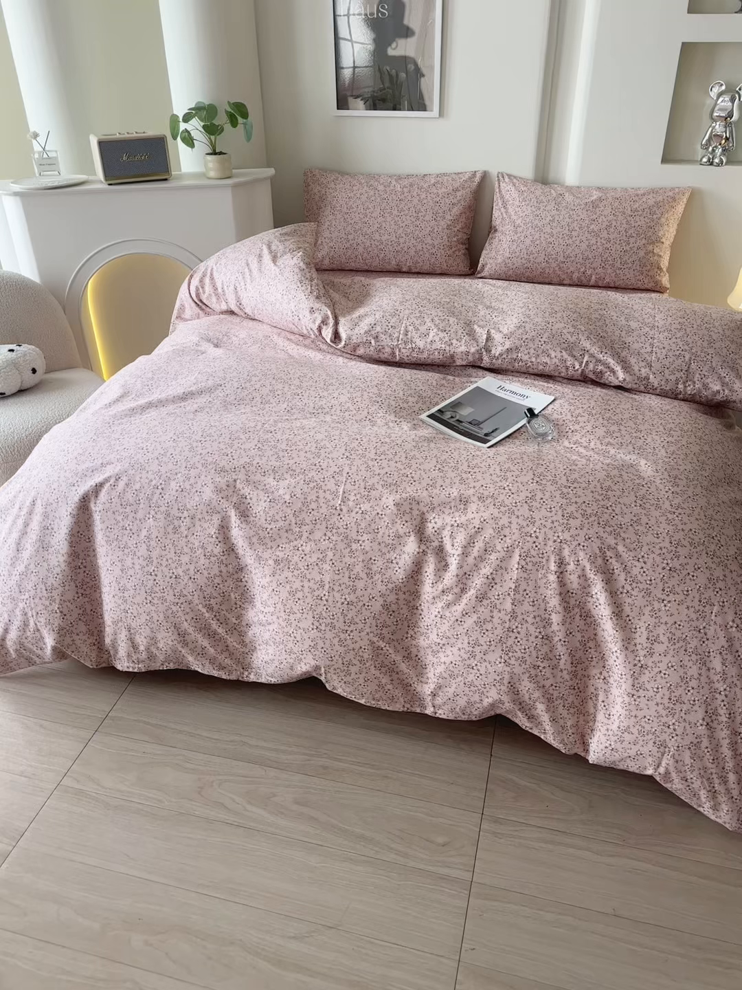 91家纺网 家纺一手货源 找家纺 一米阳光 2026年春夏新款小清新全AA版全棉纯棉四件套 典雅