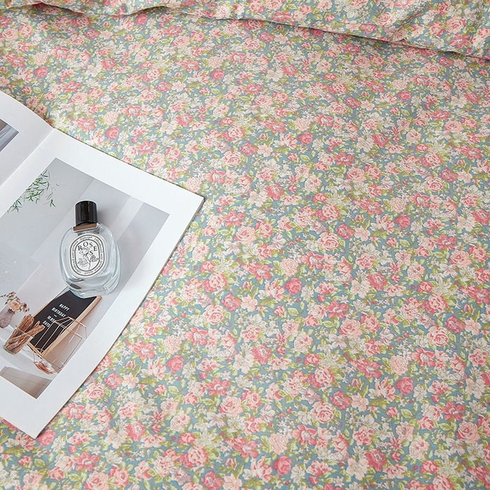 91家纺网 家纺一手货源 找家纺 一米阳光 2026年春夏新款小清新全AA版全棉纯棉四件套 花墙