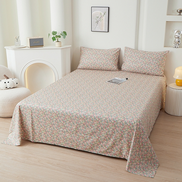 91家纺网 家纺一手货源 找家纺 一米阳光 2026年春夏新款小清新全AA版全棉纯棉四件套 花墙