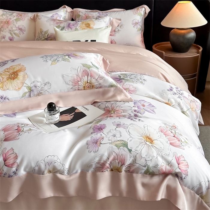 91家纺网 家纺一手货源 找家纺 （总）蓝米卡夫 2026夏季新款50S天丝数码印花夏被夏凉被空调被四件套