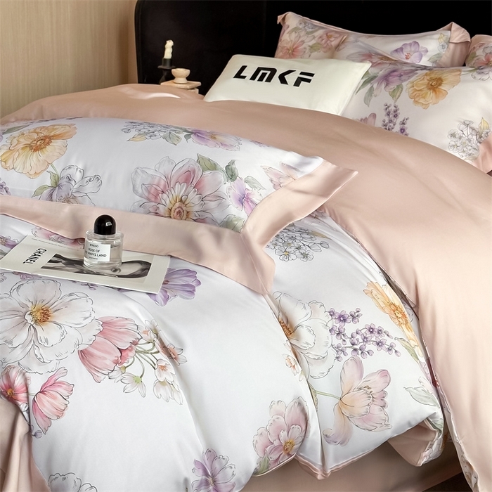 91家纺网 家纺一手货源 找家纺 （总）蓝米卡夫 2026夏季新款50S天丝数码印花夏被夏凉被空调被四件套