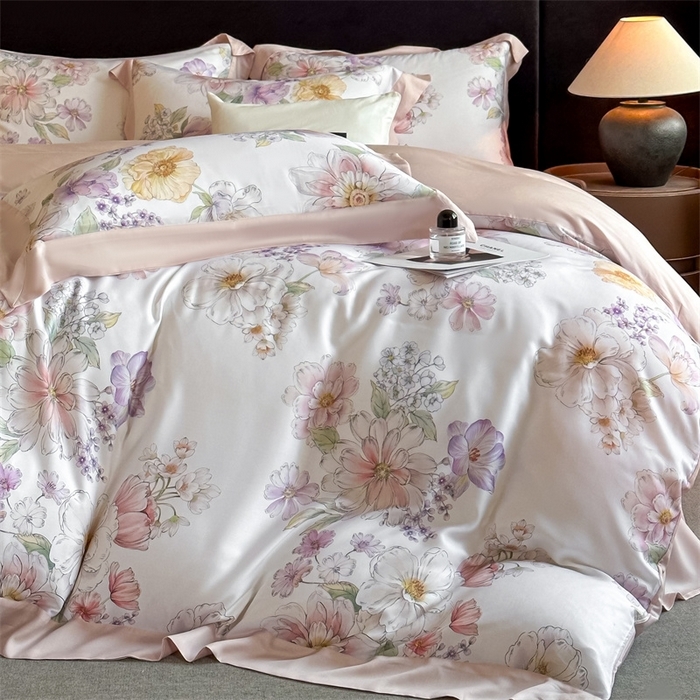 91家纺网 家纺一手货源 找家纺 （总）蓝米卡夫 2026夏季新款50S天丝数码印花夏被夏凉被空调被四件套