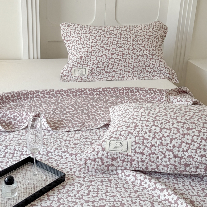 91家纺网 家纺一手货源 找家纺 乐家毛巾被（工厂自产自销） 2026新款精梳安心棉色织提花床盖毛巾被两用 繁花床盖