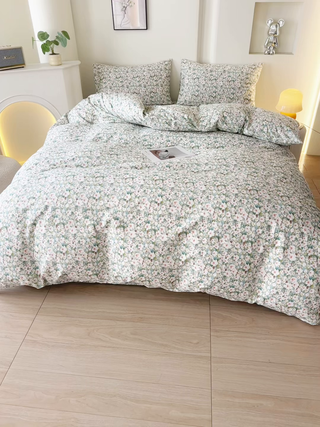 91家纺网 家纺一手货源 找家纺 一米阳光 2026年春夏新款小清新全AA版全棉纯棉四件套 可颂