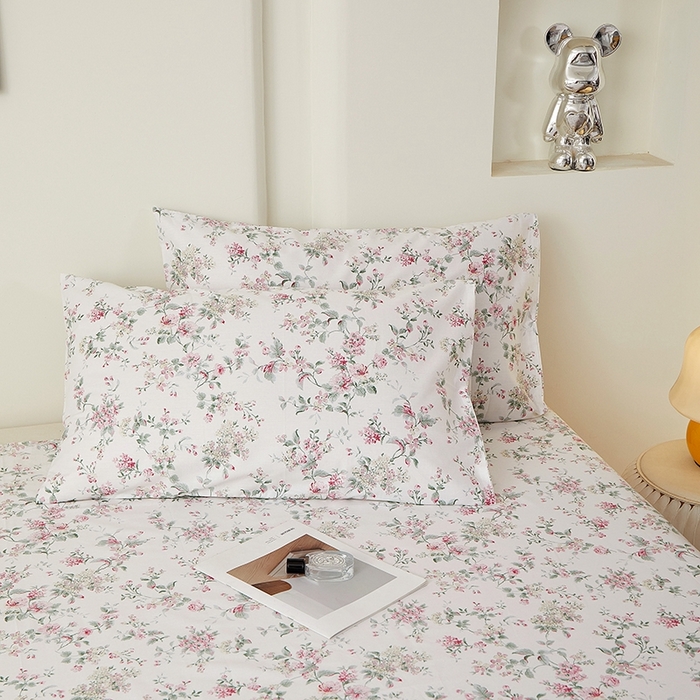 91家纺网 家纺一手货源 找家纺 一米阳光 2026年春夏新款小清新全AA版全棉纯棉四件套 洛克庄园AA