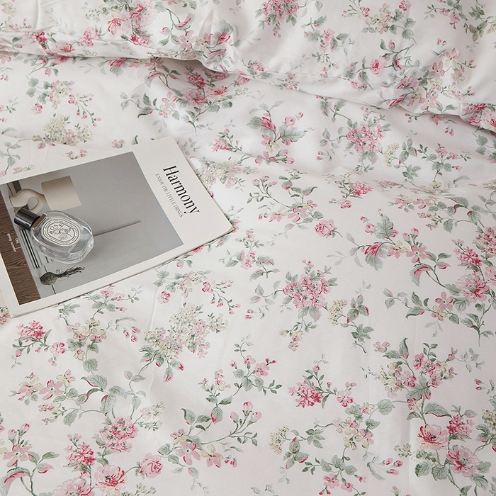 91家纺网 家纺一手货源 找家纺 一米阳光 2026年春夏新款小清新全AA版全棉纯棉四件套 洛克庄园AA