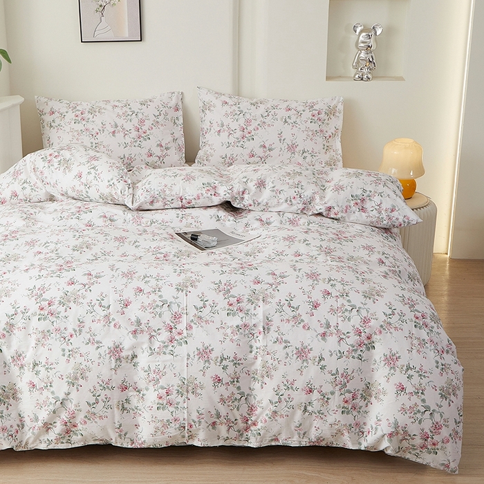 91家纺网 家纺一手货源 找家纺 一米阳光 2026年春夏新款小清新全AA版全棉纯棉四件套 洛克庄园AA