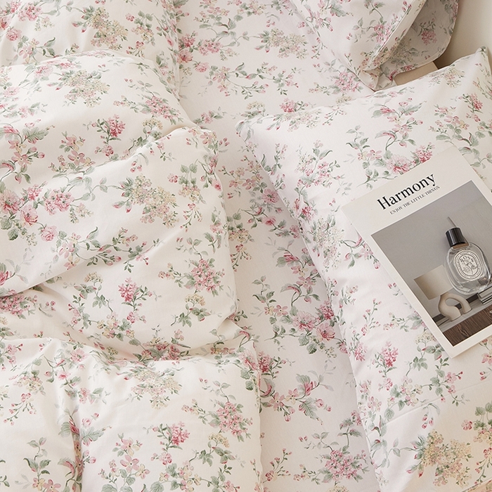 91家纺网 家纺一手货源 找家纺 一米阳光 2026年春夏新款小清新全AA版全棉纯棉四件套 洛克庄园AA